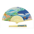 Chinese Style Foldable Crafted Bamboo Fan